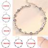 Pulsera Creativa de Diamantes de Colores en Forma de Corazón Asimétrico Regalo de San Valentín Pulsera Simple de Diamantes en Forma de Corazón del Bosque Pulsera para Mujeres