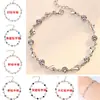 Pulsera creativa de diamante de colores en forma de corazón asimétrico Regalo del Día de San Valentín Pulsera simple de diamante en forma de corazón estilo Mori para mujer