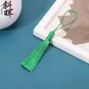 Borla de hilo de poliéster de 8 cm de grosor, colgante antiguo estilo chino, abanico redondo, marcapáginas Hanfu, nudo chino, hecho a mano