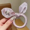 Goma para el pelo de cuadros grande con forma de corazón, estilo retro coreano, cuerda elástica de alta gama para coleta, accesorio para el pelo para mujer