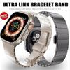 Para Apple Ultra relógio One Bead Butterfly Buckle Stainless Steel Strap Apple watch Series Bamboo Strap