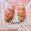 Imitación de comer y jugar croissant diy gel de crema pasador cuerda aretes creativos tachuelas de pared refrigerador accesorios de resina