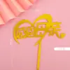 Feliz Cumpleaños Inserto Decorativo Día de la Madre Pastel Acrílico Enchufe Decoración Mesa de Postres para Hornear Adorno