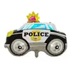 Globos Serie Mini Coche, Globos de Papel de Aluminio, Vehículos de Construcción, Coches de Policía, Globos Infantiles de Papel de Aluminio, Artículos de Decoración de Cumpleaños