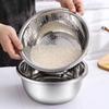 Set de Bowls de Acero Inoxidable 304 de Grado Alimenticio, Espesados para Uso en Cocina Casera, Adecuados para Batir Huevos, Amasar Masa, Lavar Verduras, Escurrir y Colar Sopa