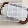 Caja de almacenamiento para accesorios de manicura 12 cajas vacías color transparente caja para strass caja pequeña dividida para pegar uñas herramientas de manicura