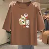 Camiseta de manga tres cuartos para mujer de comercio exterior transfronterizo para el Año del Serpiente, corte holgado, top corto de manga corta estilo chino para mujer