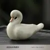 Enfeites para Pet de Chá Cerâmica Criativa Pato Fofo Pequeno Animal Aquário Rochoso Paisagismo Decorações de Chá Acessórios para Cerimônia do Chá