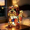 Série de Novos Animais Transfronteiriça Ornamento de Mesa de Animal Luz Noturna LED Estátua de Resina Decoração de Mesa de Cabeceira para Casa