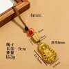 Joyería Chapada en Oro Colgante de Dragón, Pixiu, Colgante de Paz y Seguridad, Collar de Calabaza, Cadena para Suéter, Estilo Chino, Promoción para Transmisión en Vivo
