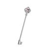 Pendiente de Hueso de Oreja Largo Popular Nuevo Europeo y Americano de Acero Inoxidable Forma de Llave Puente de Oreja Doble Agujero de Oreja Joyería de Piercing
