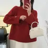 Suéter interno solto preguiçoso emagrecedor quente feminino outono e inverno senso de design nicho estilo ocidental top de lã que reduz a idade