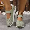 Zapatos perforados de talla grande de comercio exterior, nuevo modelo de verano 2026, ligeros, huecos, deportivos, transpirables, con velcro, zapatos de cuña