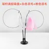 Fábrica em estoque brinquedo de gato vara dupla ventosa epóxi vara engraçada para gato fio de aço manual vara engraçada para gato brinquedo de pena para gato