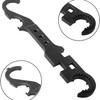 Llave de anillo solar de metal con núcleo dinamométrico, llave combinada multifuncional, herramienta AR15/M4 de alta dureza, totalmente de acero dorado