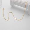 Amazon Transfronterizo Acero Titanio 18K Alta Retención de Color Collar con Colgante de Cruz Pequeña Cadena de Clavícula para Mujer a la Moda