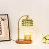 Lirio del Valle Lámpara de Cera Aromaterapia Lámpara de Mesita de Noche Vintage Francesa Pieza Decorativa para el Hogar Lámpara de Mesa con Fragancia sin Llama Madera Maciza