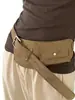 Bolsa de cintura feminina de couro versátil e moderna, uso duplo como cinto ou bolsa transversal, acessório de moda