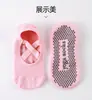 Calcetines de Yoga para Mujer Antideslizantes de Silicona Primavera y Otoño para Interior Fitness Deportes Calcetines de Correa Cruzada Pilates Venta al por Mayor