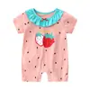 Romper de Bebé Niña Estilo Nuevo Verano 2026, Lindo Mono de Bebé de Algodón Puro Clase A con Fresas, Mono de Una Pieza al por Mayor