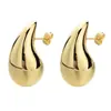 Venta Directa de Fábrica Personalizada Pendientes de Gota de Agua Brillantes de Oro Real de 18 Quilates Estilo Coreano Moda Dongdaemun Aretes de Gota de Agua