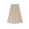 Falda de Pana Retro de Moda para Mujer Talle Alto Juguetona Plisada de Media Longitud Falda de Algodón Puro Nicho Otoño