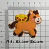 Serie del Año del Caballo Parches de Goma Suave de PVC Venta al por Mayor Personalizados Charms para Zapatos DIY Imanes para Refrigerador Accesorios de Decoración para Fundas de Teléfono