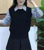 Camisa de Punto Rayada Patchwork Estilo Francés 2026 Nueva, Elegante, Falsa de Dos Piezas, Transfronteriza para Mujer, Diseño de Capa Base de Manga Larga