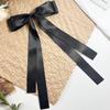 Arco longo fita grampo de cabelo doce menina simples all-match colher de volta clipe bico de pato elegante acessórios para o cabelo