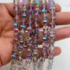 Atacado 8mm Contas Melancia Vidro Cristal Contas Soltas Acessórios de Joias Galvanizado Cor Ab Acessórios para Roupas Pulseira DIY Contas