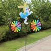 Decoração externa tridimensional ciclismo animal tecido infantil catavento brinquedo tradicional nostálgico catavento colorido atacado