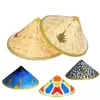 Sombrero de bambú sombrero de pescador sombrero de agricultor sombrero de pesca impermeable se pueden imprimir palabras sombrero cónico ala ancha transpirable ligero