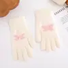Nuevos Guantes Cálidos a Prueba de Frío de Otoño e Invierno para Estudiantes Mujeres, Guantes Gruesos Lindos de Mariposa, Guantes Tejidos con Forro de Polar Jacquard para Invierno