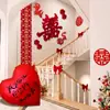 Decoración de Pared de Escalera de Boda para Hombres y Mujeres, Pasamanos de Boda, Diseño de Pared de Fondo con Palabras Felices, Ambiente de Patio Arte Latte