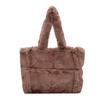 Bolso de felpa para mujer, gran capacidad, nuevo bolso de hombro combinable para otoño e invierno 2023, bolso de mano de felpa de alta calidad para viajeros