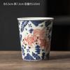 Taza de té cerámica vintage azul y blanco vidriada roja Taza individual Taza para cola personal dedicada Taza maestra taza de té de porcelana azul y blanco antigua