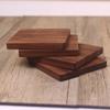 Posavasos de Madera Nogal Negro Posavasos Cuadrado Almohadilla Aislante de Madera Posavasos de Madera Maciza Logotipo Grabado