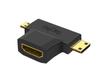 Adaptador Weige VGA Hembra a Hembra Directo Adaptador DVI Hembra a VGA Extensión Adaptador Micro Mini HDMI