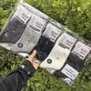 Calcetines Casuales de Algodón a Media Pantorrilla para Hombre Qianzufang, Tejidos a Máquina con Costura Sin Costuras, Serie Simple Estilo Negocios 26