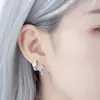 Aretes de Corazón: Pendientes de botón de titanio 316L con circonita en forma de corazón, dulces y exquisitos, pendientes de poste recto, aros y joyería para piercing