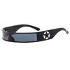 Nueva Diadema de Una Pieza Europea y Americana Gafas de Sol de Marco Estrecho Diadema para el Cabello Gafas Punk de Tecnología Futura para Hombres y Mujeres Gafas de Sol Transfronterizas