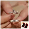 Anillos de Pareja Japoneses y Coreanos, Anillos de Boda con Diamantes Artificiales, Propuesta en Vivo, Anillos Falsos, Accesorios de Boda de Moda para Mujer, Estilo Popular de Moda