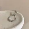 Pendientes de Metal Estilo Tres Círculos Elegantes con Pedrería, Aguja de Plata 925 de Dongdaemun Corea, Pendientes de Aro Versátiles de Moda