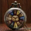 Nuevos Relojes de Bolsillo, Varios Relojes de Bolsillo de Estilo Británico Coloridos de Vidrio Blanco con Números Romanos, Nuevas Llegadas, Entrega Rápida, Relojes de Bolsillo Estilo Retro