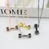 Moda Europeia e Americana Fitness Colar Haltere Masculino Dominador Estilo Coreano Pingente de Casal Feminino Personalizado Acessórios de Barra de Aço Titânio
