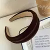 Diadema Retro de Terciopelo Ancho, Accesorios para el Cabello de Moda para Niña, Elegante, para Cabello sin Estirar, Diadema Alta para Mujer