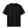 Estilo Novo de Verão 2026 Algodão com Sensação de Gelo 220g Manga Curta Estilo de Hong Kong Solta Casual Cor Pura Básica Tamanho Grande Camiseta de Manga Curta para Homens
