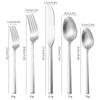 Cubiertos Occidentales Engrosados de Acero Inoxidable 304 Transfronterizo Mango Hexagonal Lijado Cuchillo para Carne, Tenedor y Cuchara Hogar Hotel Tenedor y Cuchara para Postre