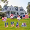 2026 Sinal de Jardim Popular Transfronteiriço para o Dia da Independência Estrela de Cinco Pontas Vermelha e Azul Sinal Patriótico de Jardim Sinal de Gramado
