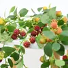 Venta al por mayor del fabricante Fruta de Frambuesa Artificial de Gama Alta 105 cm Sala de Estar Decoración del Hogar Adornos Accesorios para Fotografía Flores Artificiales